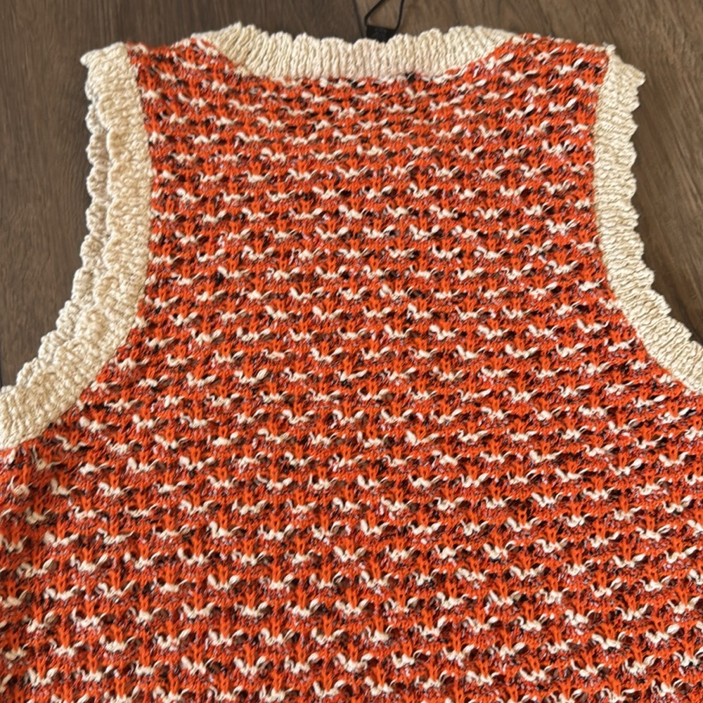 Zara Charming Orange Knit Kids Dress - Picture 5 of 7